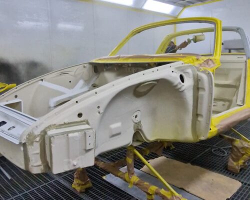 porsche targa in proces